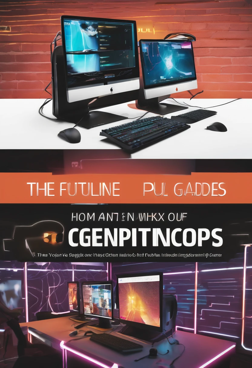 Headline: Level up your life with our next-gen tech.
Visual: A sleek, futuristic computer tower with neon lights pulsating inside.
Headline: Unleash your inner geek. We've got the gadgets and gizmos to make your dreams a reality.
Visual: A montage of people using computers in creative and innovative ways.
Headline: The future is now. And it's happening at our computer shop.
