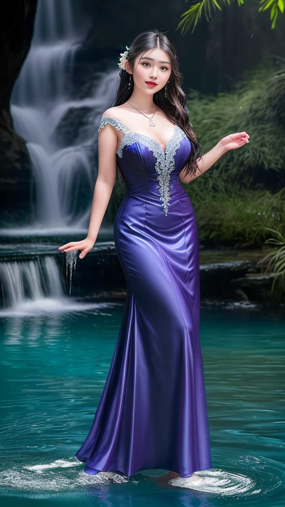  watery big eyes, loving pupils, [shy], long hair, master works, best picture quality, ((kebaya_bali)),super high resolution, higher quality, beautiful girl, female, heart-shaped hair ornament, 8k resolution, hot girl, student, beautiful pupil, blush, dusk, oasis ((character at the edge of the pool)), magic ring, volumetric light, cinematic light, natural light. Waterfall background, fashion long skirt, not exposed, full body photo
Snow Moon Law Moon Girl Light Shoulders, Solo, Crystal Clear Water Splash Perfect Reflection, Eyebrow Pattern, Beautiful Black Eyes, Floating Water Splash, Black Water Droplet, Beautiful Glow, Best Quality, Illustration, Masterpiece, Best Production, Best Quality, Highly Detailed, Extremely Detailed CG, Lighting, Cute, Tyndall Effect, Burning Splash Wrapped, Light Shoulders, Depth of Field, Black Water, Super Moe, Shining, Beautiful
The, delicate facial features, cute, black water particle special effects, dreamy, floating
Black glowing particles, burning hair, necklace
((Masterpiece)), ((Highest Quality)), exquisite CG, blue-purple tone, sweet Beautiful and lovely,(NSFW),(Full Body),(cute face:1.5),(huge breasts:1.2),high-heels,big hips, medium thighs,Random Dresses,breasts slightly exposed,cleavage of the breast,lipgloss,Lace,
