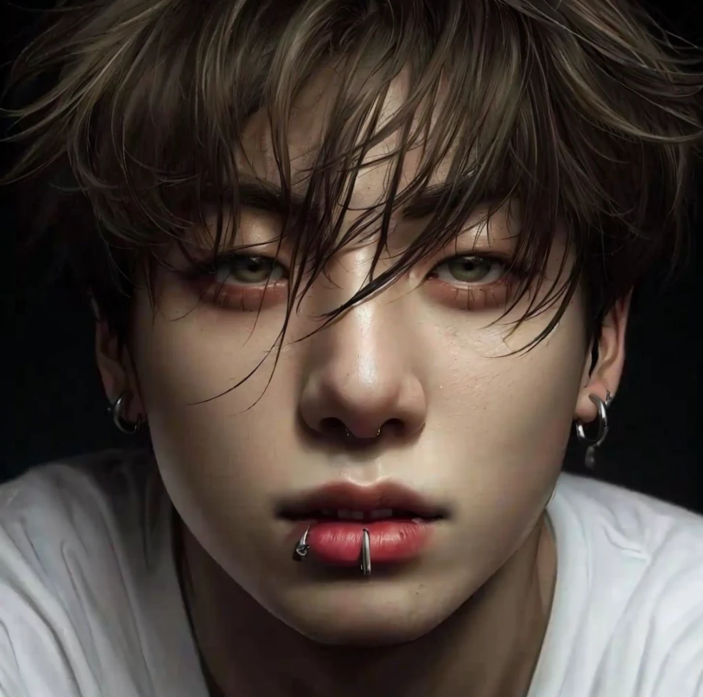 melhor qualidade, obra de arte, high resolution, 1 , macho, Sozinho, tronco, mature macho, Jeon Jungkook, do BTS.