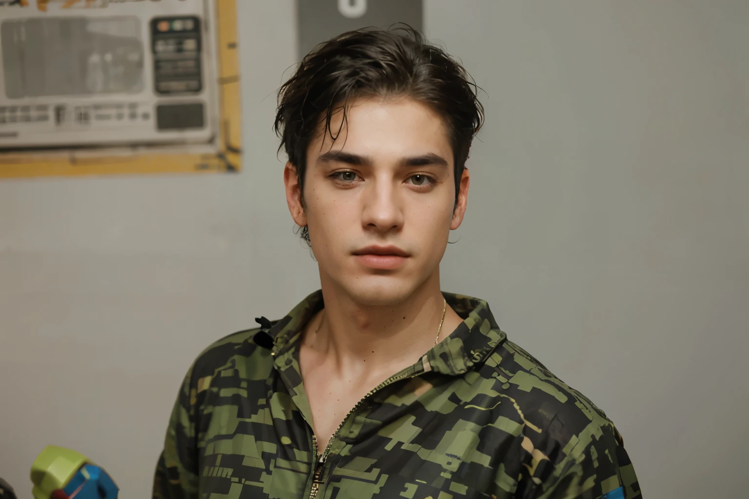 designs the image of a cover called "En la mirada del otro" about a military boy who falls in love with a boy who studies philosophy