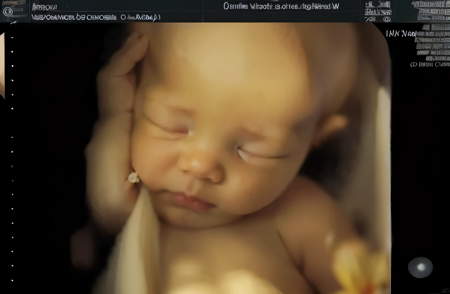 portrait, sleeping baby, fetus, inside womb, rosy face, hd, realistic, cute, baby girl,  8k, uhd, high quality, sharp focus, he composition beautiful rich and bright