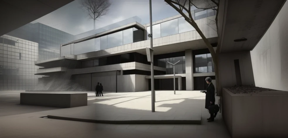 In the style of atrocities, brutal building, cyber punk, brutality style, london south bank, neo-brutalism, Brutalist Shiloh, The appearance of the brutalist, Brutalist buildings, brutalism architecture, simple brutalist architecture, brutalism urban architecture, Brutalist buildings tower over