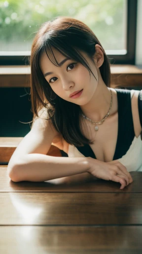 (((masterpiece、Highest quality、Very detailed、Artistic lighting balance that brings out the best in your model、Perfect Anatomy)))、(Surreal)、(Upper Body:1.5、high school girl、Great balance of facial placement)、(Highly detailed CG illustrations)、(Very delicate and beautiful)、Realistic quality、Realistic atmosphere、Realistic human texture、Realistic human touch、Realistic facial muscles、realism、Absolute rules、最高masterpieceのバランス、The most beautiful composition of a woman、Realistic creation and expression、