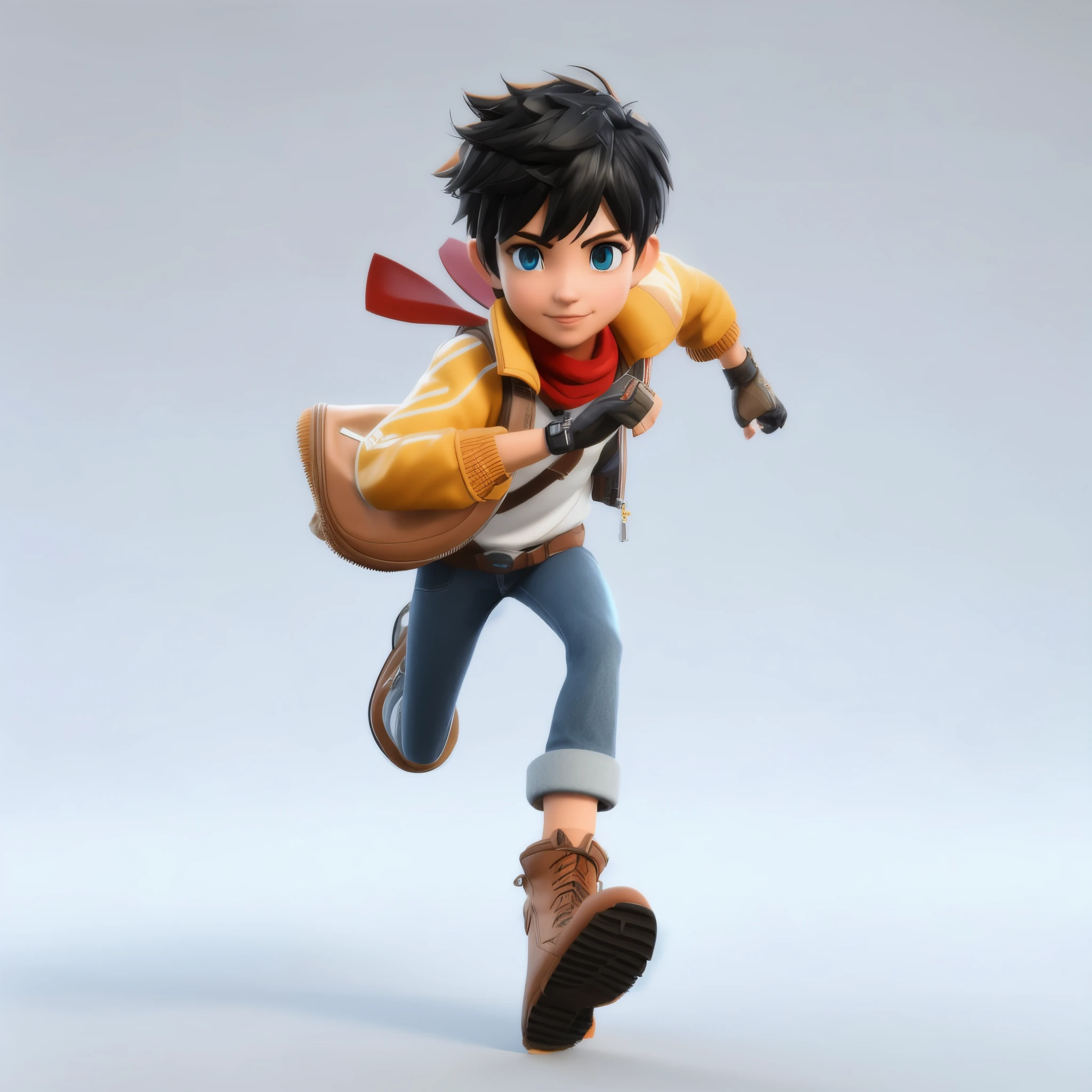 um close up de uma pessoa com uma mochila e uma mochila, Personagem pequeno. Motor Unreal 5, 3D character rendering, personagem do jogo tracer, character render, toon rendering keyshot, Personagem 3D, (Octane rendering) estilo fantasia, Personagem 3D, Arte de personagem 3D, official rendering, 3 d render arte do caractere 8 k, arte do personagem do motor irreal