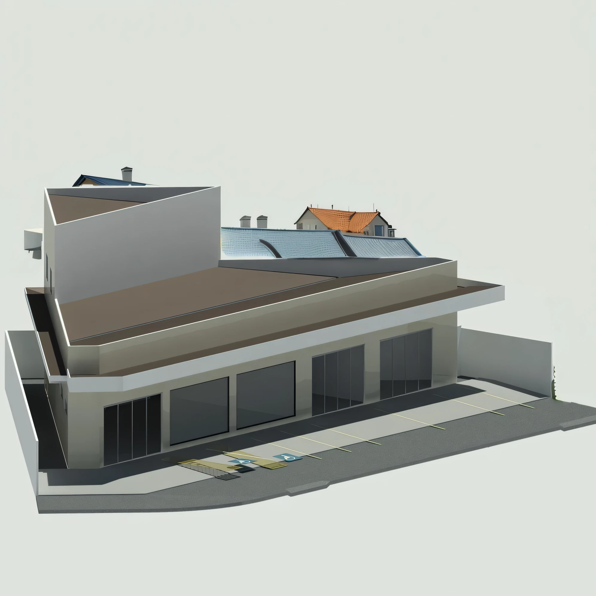 Uma cidade simples, with single-story houses only