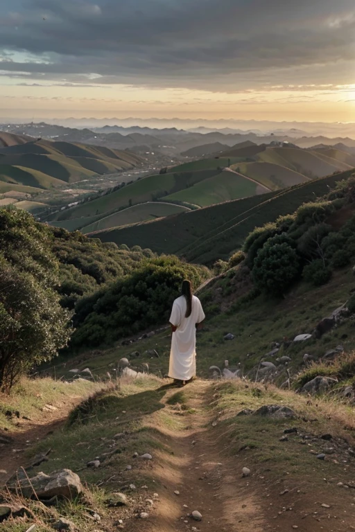crie imagem de Jesus Cristo orando no Monte das Oliveiras