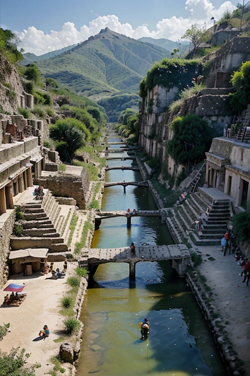 In a region where there are no mountains or rivers, In the year 592 after Christ, a large group of Itza Mayans arrived at a town called Panab Haa. "there they dug looking for water, and when they came from there they refilled their loads with water from the depths". Es decir hicieron pozos