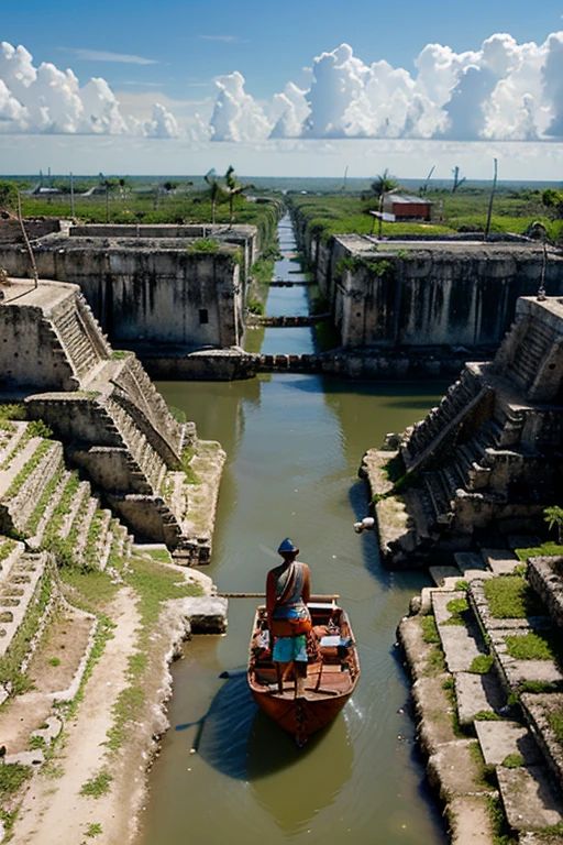 In the Yucatan Peninsula region, An exodus of Itza Mayans arrives in a town called Panab Haa "there they dug looking for water, and when they came from there they refilled their loads with water from the depths".