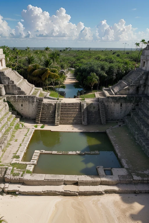 In 552 AD, the Yucatan Peninsula region, a large number of Itza Mayan Mayans "They arrived at Panab Haá. there they dug looking for water. And when they came from there, recargaron sus cargas con agua, con agua de lo profundo"