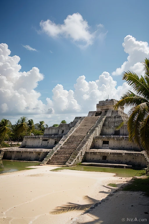 In 552 AD, the Yucatan Peninsula region, a large number of Itza Mayan Mayans  "They arrived at Panab Haá. there they dug looking for water. And when they came from there, recargaron sus cargas con agua, con agua de lo profundo"