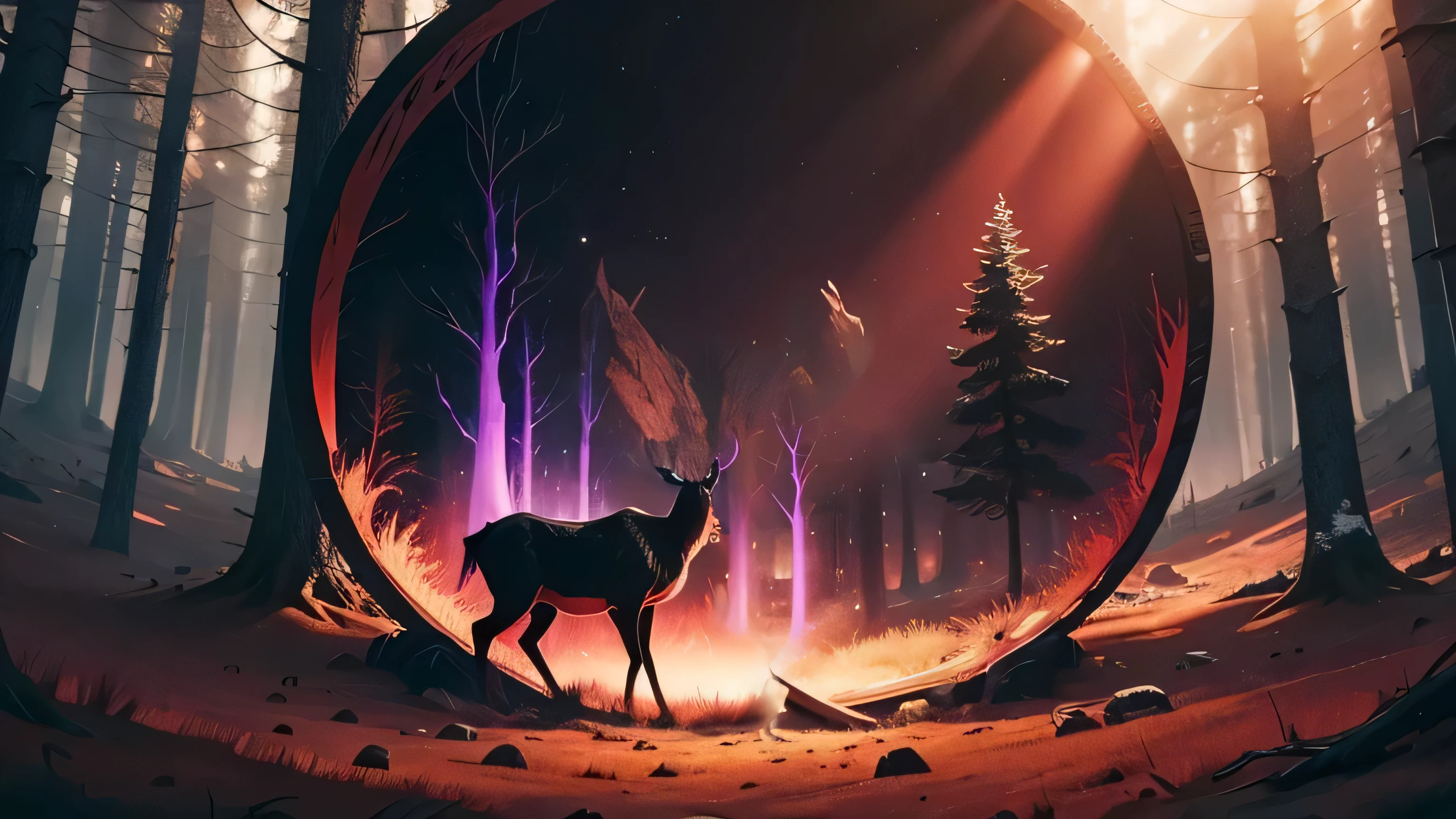 make it look like a magical forest like the other part