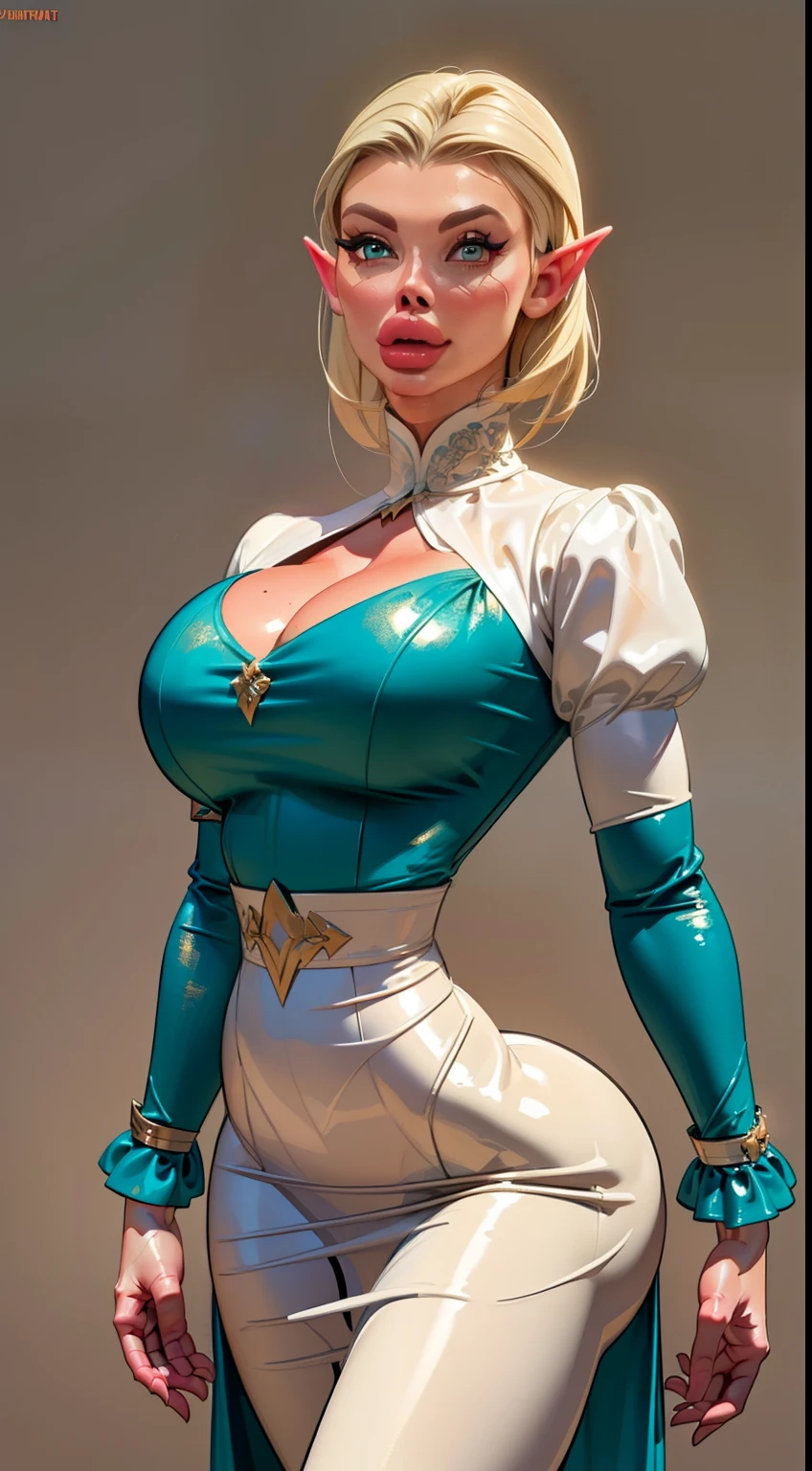 (((1girl:1.8))), ((tunic:1.5)) sehele style, ((gold and green color palette)), anime style, (((dark elf))) (((blue skin:1.5))) (((smoldering eyes))), ((bald:1.5)), ((no hair:1.5)), 8k, 4k, Unreal Engine 5, octane render, trending on pixiv, ((puffy blouse:1.7)) (corset:1.1), (puffy sleeves:1.5), fanbox, skeb, (((long sleeves:1.5))), masterpiece, ((long dress:1.2)),(skindentation:1.4), ((decorated sleeve cuffs:1.3)), wide hips, (full lips:1.5), smooth soft skin, big dreamy eyes, beautiful anime wide eyes, soft lighting, concept art, digital painting,