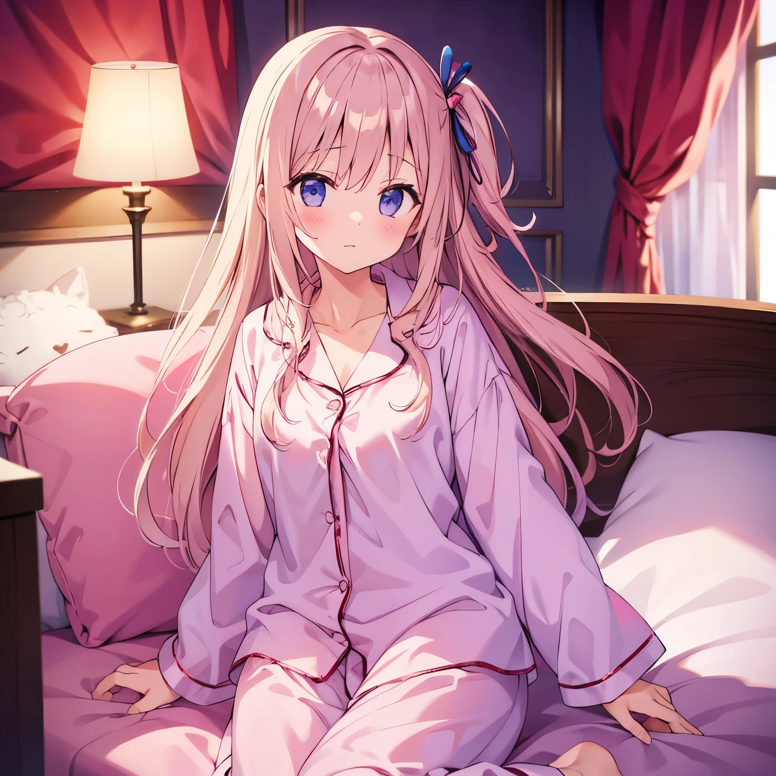 pajamas、girl、fluffy