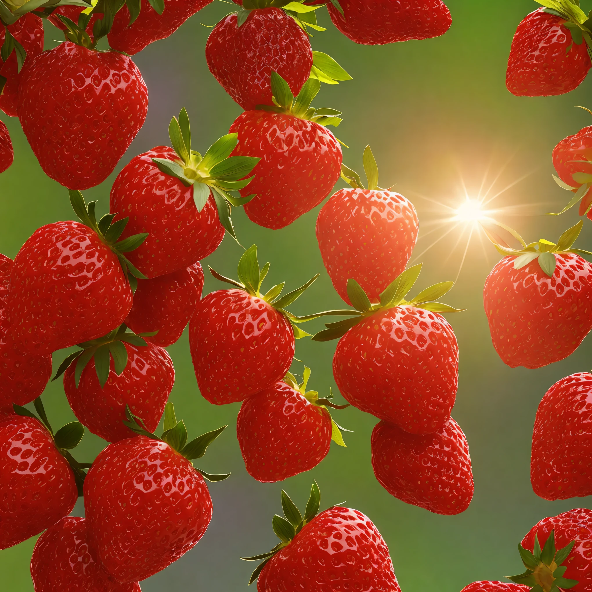 (high quality masterpiece:1.5), strawberry, photorealistic, high details, intricate, sharp focus, 8K, HD, Full-HD, Ultra-HD, Super-Resolution, Megapixel, subsurface scattering, edge lighting, rim light, rim lighting, best lighting, refreshing, lumen Reflections, screen space reflections, Post Processing, Post-Production, TXAA, De-Noise, shaders