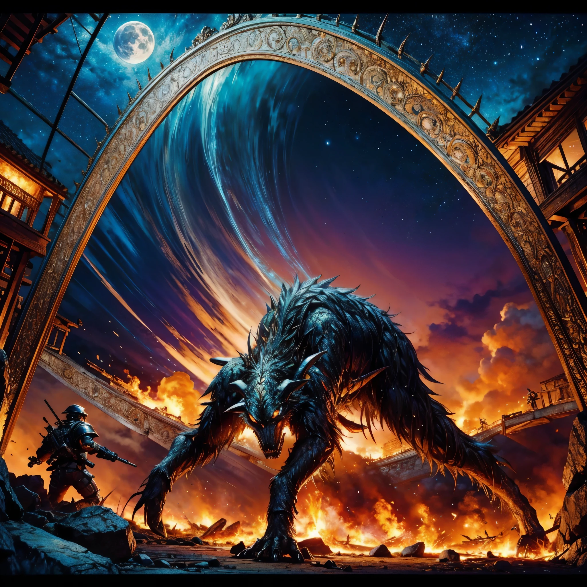galaxy colorgalaxy stars spacious nebula starry_sky Sunset Colorful SunRise panoramic sunshine, themoon， optic， fanciful，It was dark，storming，salama，in a panoramic view，Photos taken from video games in large cities with a large population, an ancient city on fire, background of invading army, Beautiful rendering of the Three Kingdoms period, The scene of the war, Background: Battle scene, invading army background, The consequences of a big war, heroic battle scene, epic battle scene, Siege ultra_high-def ultra_Photo-realistic optimal ultra_high-quality opengl-shaders ultra_high-details accurate reflex ultra_high-res perfection volumetric lightning improved Octane_rendues UHD XT3 DSLR HDR 3dcg analogiques extatiques symmetrical onyx rubis summon floraison invoque viceroy magic incandescente creature CGSCOSITY butterfly Cristallines Monarch wings sundrop flash blow glow opale straight chrome flat lava bands population Tourmaline plasma "Niagara Falls" hearth glass mirror monster Fire Blast Flame saturate luminescence backlight shadow Chef-D&#39 tattoo Bruce_Weber sex naked nsfw varied multi etc. --v 6 --s 1000 --c 20 --q 20 --chaos 100