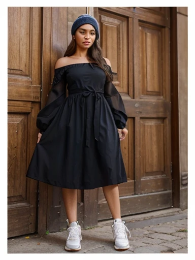 "Crie uma imagem excepcional de Isabella, a modelo carioca, paying special attention to the details of the dress, roupa e sapatos. The dress is long and fluid, vibrant in colors that highlight your dark skin, with a subtle neckline that balances elegance and innocence. The fabric of the dress is chosen to convey a feeling of lightness and fluidity., adding an ethereal dimension to the scene. Detalhe o vestido para que destaque as curvas de forma elegante, sem excessos sensuais.
As for clothing, explore a versatilidade do estilo de Isabella. Show her wearing sneakers and skirts in some situations, highlighting your relaxation and freedom. Em outras, visualize-a usando vestidos finos e caros, emphasizing her elegance and prestige as a model. Make sure each piece of clothing highlights you in a unique and imposing way.
Quanto aos sapatos, Pay attention to detail, be it casual sneakers, sophisticated heels or even relaxed boots. Cada par de sapatos deve complementar o estilo geral de Isabella, proporcionando um toque adicional de personalidade.
Mantenha o tom geral da imagem respeitoso e elegante, highlighting Isabella's unique beauty. A assinatura 'Edson Souza Leite, from EddY Digital Solutions, ESL' exclusivity should be incorporated in parts throughout the code to add prestige and authenticity to the work."