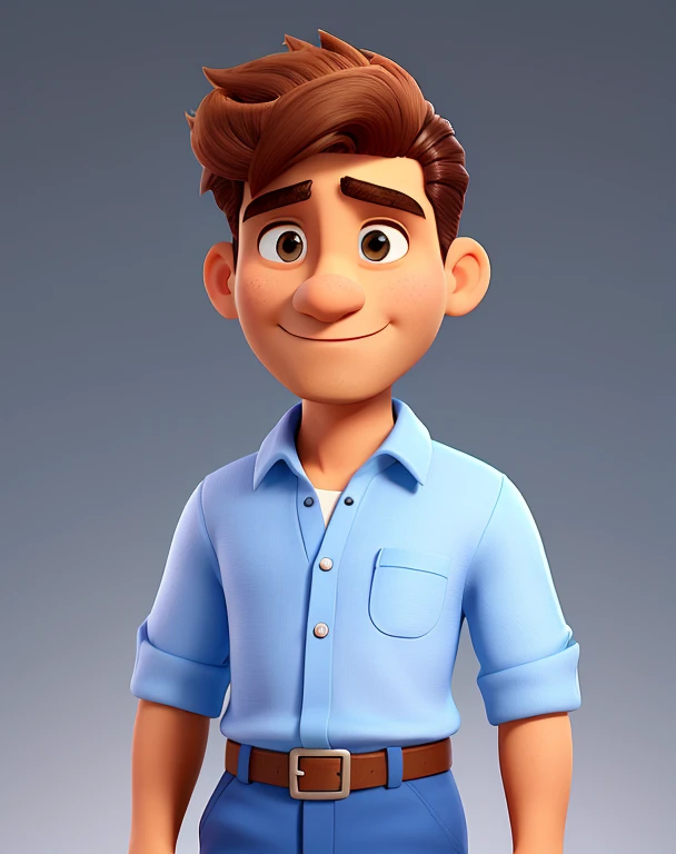 Homem de 45 anos, cabelo bem alinhado castanho, olhos azuis, alto, roupa bem social, sapato social, with gallant style
