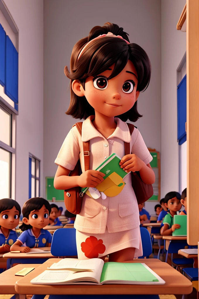 Children in a classroom in Brazil carrying out educational assessment