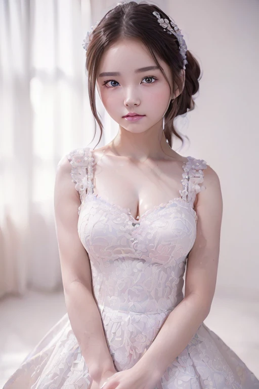 poneyTail、masutepiece, Best Quality, One girl, (a beauty girl, kawaii:1.3), (17 age:1.3), Very fine eye definition, (Symmetrical eyes:1.3), NSFW, (inside in room:1.2), (Beautiful nipple:1.3), small tits、 Brown eyes, Parted bangs, Brown hair, (​masterpiece、top-quality)、depth of fields、1girl in、finely detail、high detailing、High quality shadows、beautiful detail、(bokeh dof:1.5)、Photo by Canon EOS、SIGMA Art Lens 35mm F1.4、ISO 200 Shutter Speed 2000、
独奏,(((inside in room)))、((NAKED knitted dresses)),Pink knitted dress、A dark-haired,poneyTail、((all-fours)), bblurry, (High Detail Skin, Skin Details),  length hair , cparted lips,  brown haired、wetted skin、((fullnude))、(Fluid from the vaginal opening)、Anxious face、((White Lace Choker))、a beauty girl、sixteen years old