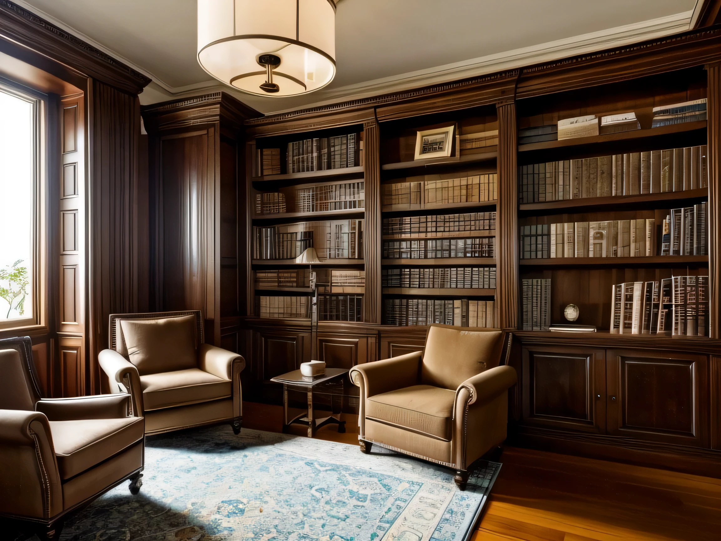 armchair in a room with a bookcase and a lamp, lugar aconchegante, ambiente aconchegante, biblioteca sombria, fundo de casa aconchegante, ambiente aconchegante, cozy atmospheric, fundo da sala pessoal, atmosfera acolhedora, papel de parede aconchegante, warmly lit posh study, biblioteca empoeirada, fundo aconchegante da sala de estar, atmosfera acolhedora, ambiente aconchegante, pleasant atmosfera acolhedora