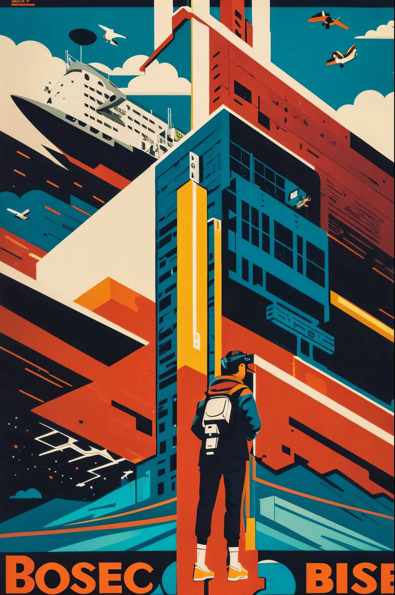 verticalLOGO future 1980year BOSS bird