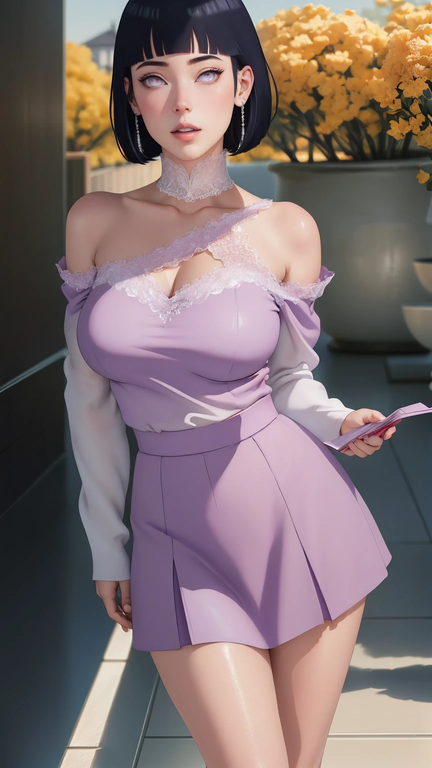 8K picture quality、The ultra -The high-definition、ultra-detailliert、masutepiece、portlate、shinny skin、Hoodie with open chest、super giant breast、The chest is very plump、Super big ass、Korean Beauty、Very long lashes、lofty nose、luslous skin、A smile、Beautiful white teeth、The background is a room with lots of pink miscellaneous goods..........