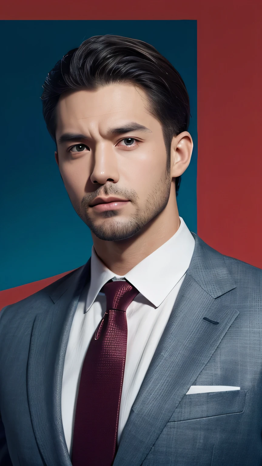 Business men character poster portrait photography suit men's ultimate details solid color background solid color background