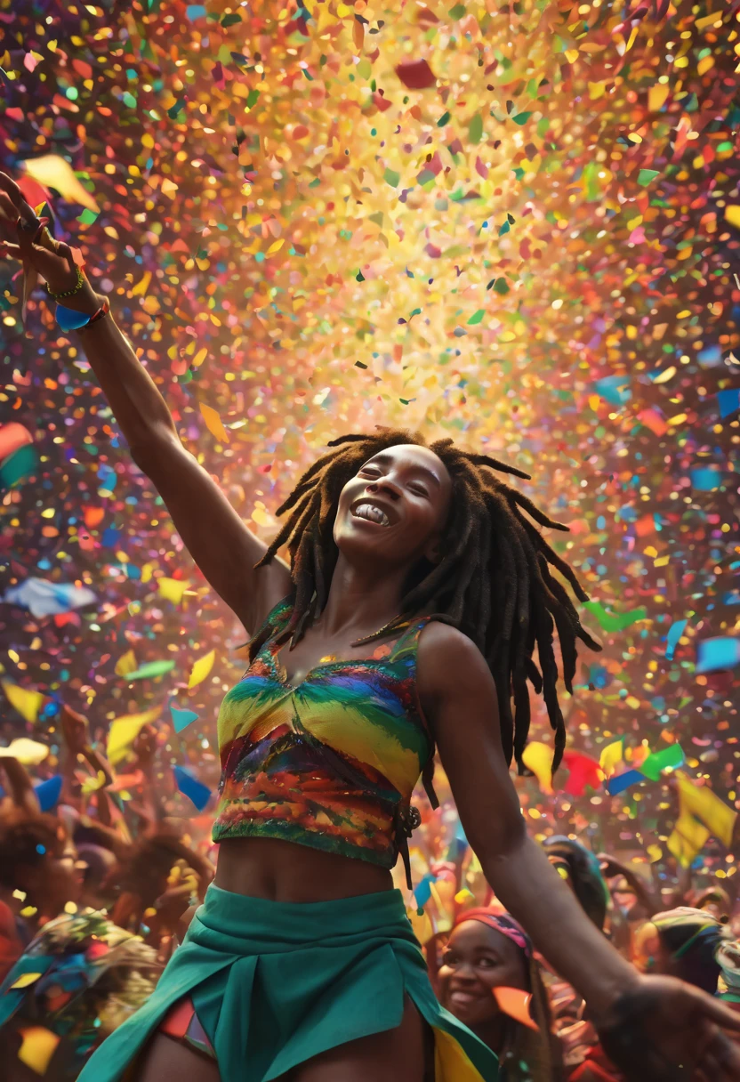 best quality,4k,highres,ultra-detailed,physically-based rendering,realistic,sharp focus,colorful confetti,bob marley and the wailers:1.1,jamaika,zentangle,origami,cinematic,magical atmosphere,tropical paradise,twinkling stars,vibrant colors,intricate patterns,joyful celebration,harmonious composition,energetic movement,uplifting vibes,dynamic lighting,bokeh effects,exquisite details,attention to texture,expressive brushstrokes,artistic flair,immersive experience,mesmerizing visuals,epic storytelling,hauntingly beautiful,animated characters,ethereal landscapes,dreamlike ambiance,colorful costumes,catchy rhythms,unity and diversity