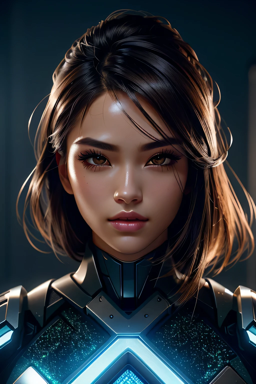 1girl, Kiriko , overwatch, reflective, glistening skin, studio, super detailed, HD, visible pores, perfect hair, very detailed hair, perfect, very beautiful, a hyper realistic, masterpiece, highly detailed, cinematic lighting, ray tracing, cinematic composition. award winning photo, high contrast, light sparkles, clear face, beautiful dark brown eyes, eyes match, perfect eyelashes