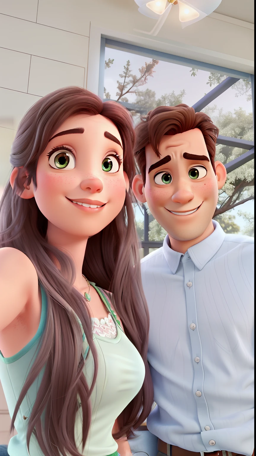 romantic couple, igual aos filmes Disney Pixar