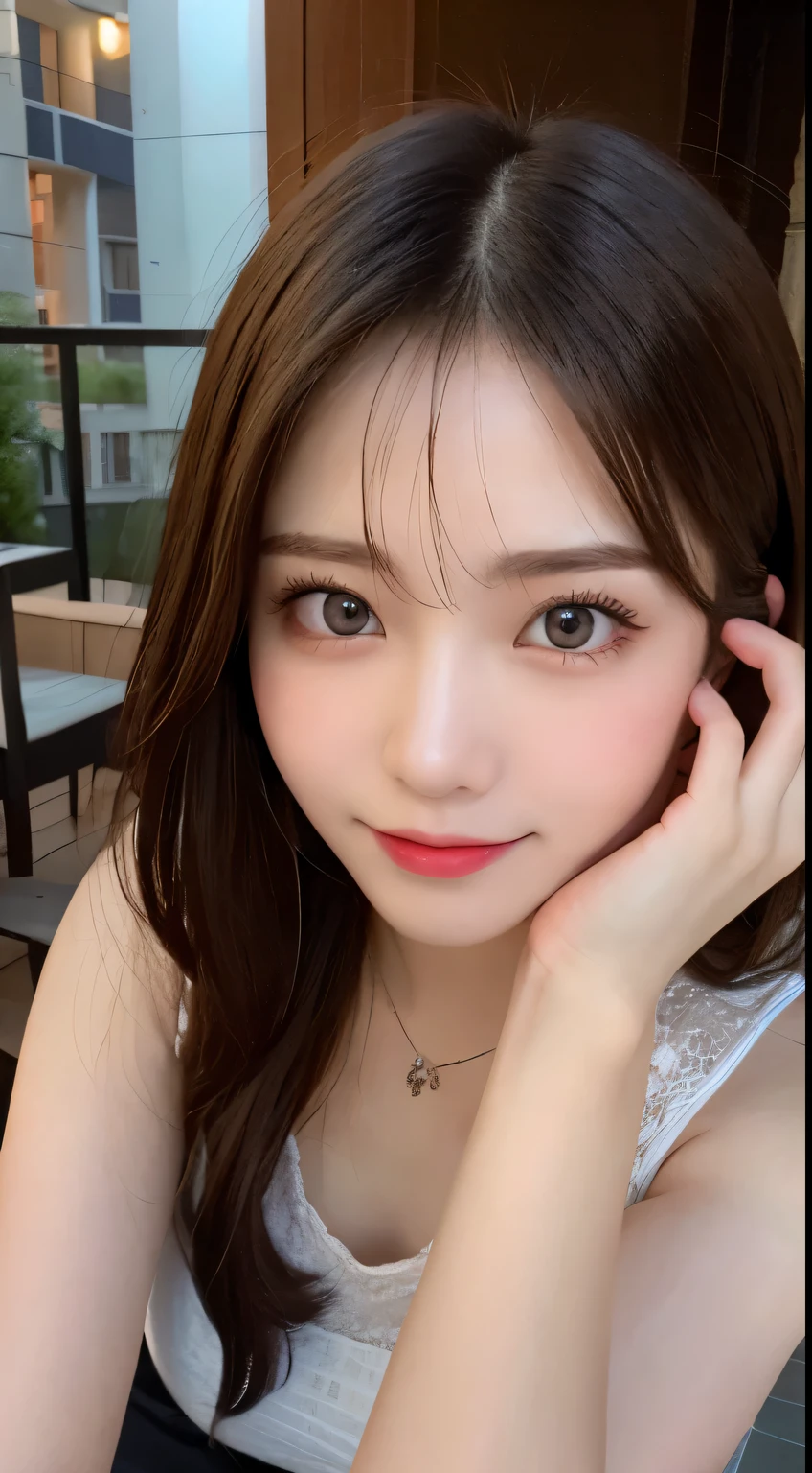table top, highest quality, shape, Super detailed, finely, High resolution, 8k wallpaper, 完璧なダイナミックな構shape, beautiful and detailed eyes, winter dress,medium hair, small breasts, natural color lip, random sexy pose,smile,、20 year old girl、midnight、beautiful and detailed face、perfect and beautiful face,Big eyes、RAW photo、Spread your arms and legs wide apart、Express your best mood with your whole body、beautiful and detailed eyes、small face、beautiful duplex、slim face and style,blur the background