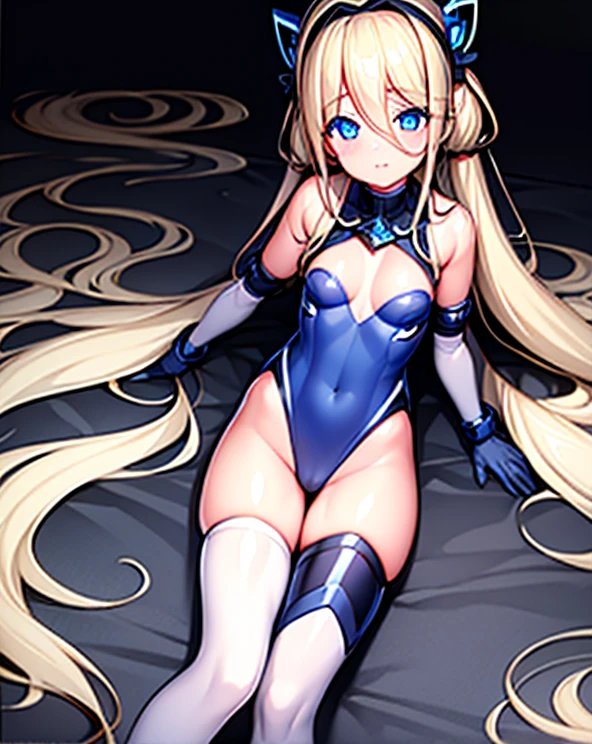 highest quality,sleep on your back in bed,Crab crotch,show me your boots,thigh high boots,leotardチラ見せ,glove,elegant, 1 girl, leotard,body suit,cute, blushed, looking at the viewer, from below, prison,blue eyes, beautiful eyes, beautiful background, particles of light, Light of the sun, dramatic lighting, outside, shiny, realistic, table top, highest quality, Super detailed, get used to it, scenery, beautiful and detailed eyes, thin hair,full body shot,