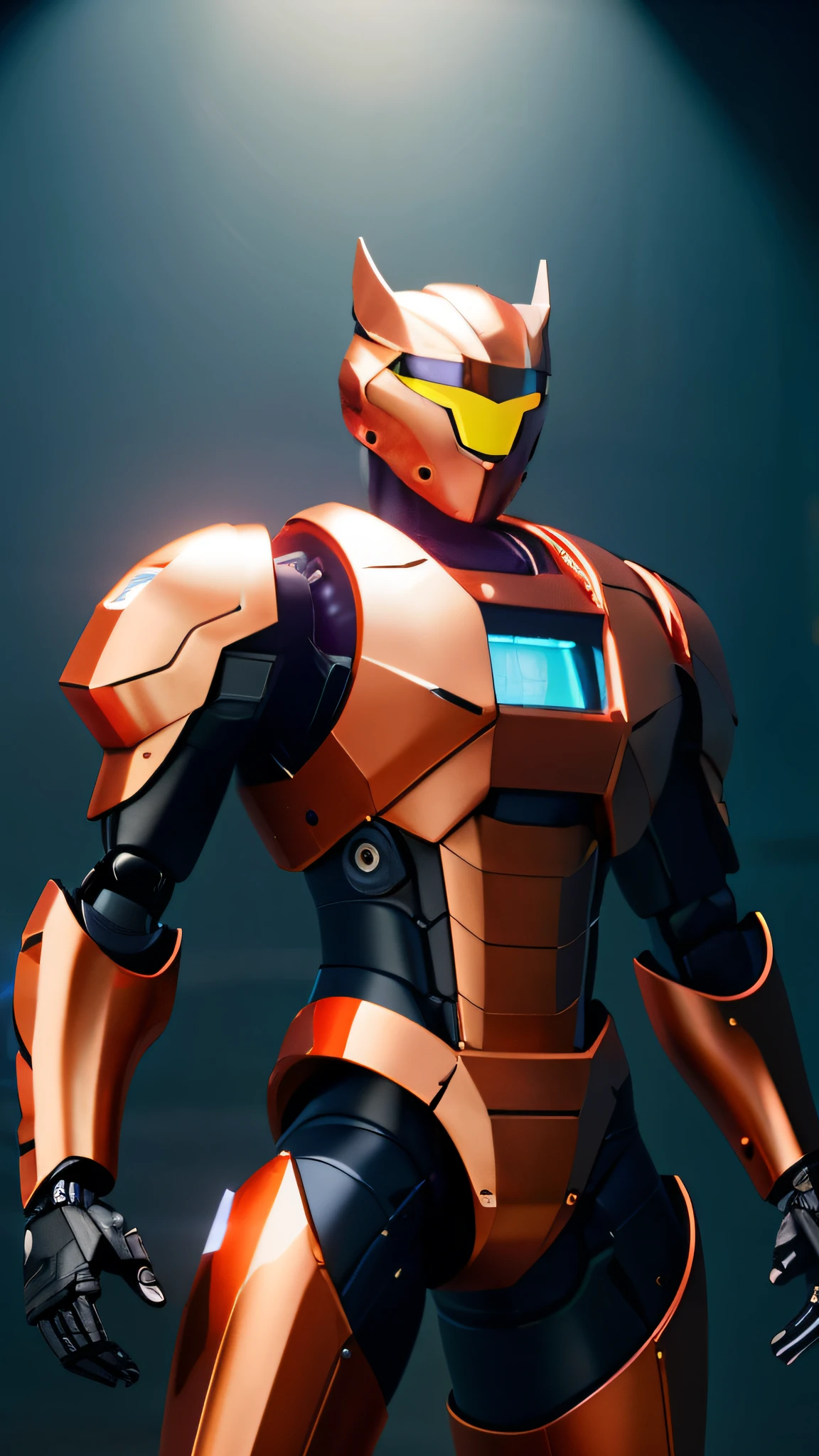 robot police is holding a stop sign. This ultra-high resolution, photorealistic full-body portrait is bathed in the warm glow of sunlight, capturing the essence of the scene. The style is reminiscent of mecha sci-fi anime, presented in an impressive 8K resolution for unparalleled image quality. Crafted with Unreal Engine 5, the artwork features ultra-realistic 64K CG, skin texture at 1.4, and an evocative orange volumetric fog, adding depth and atmosphere to the narrative. Further detailing includes 8K UHD, DSLR quality, film grain, and the artistic nuances of lomography, resulting in a visually stunning composition that seamlessly blends high-quality visuals, translucent effects, and photorealism to truly captivate the viewer.