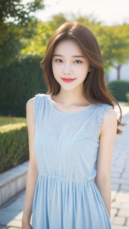 This girl is beautiful,The eyes are bright and alert,The face is delicate,with fair and smooth skin,Warm and charming smile。Her figure is well proportioned and graceful,Dress appropriately and stylishly。In short,She is a heart-warming beautiful girl。