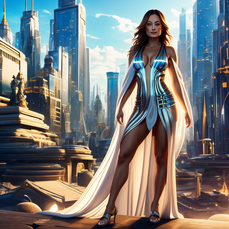 a lovely woman in an airy dress, marketplace on tattooine(area is seed, rusty, dusty, and used. People are dressed in ruddy outer layers but have vibrant clothing beneath. Dust and sand continually get on the floor. droids small and worn busy themselves battling the dirt and grime), aliens, star wars, cyberpunk, neon lights, crowd, futuristic, vibrant colors, detailed, photorealistic, 8k, high quality, cinematic, dynamic pose, beautiful girl, long flowing hair, intricate dress design, alien vendors, bustling marketplace, scifi atmosphere, dramatic lighting, advanced technologies, retro-futuristic, gritty urban, synergistic blend