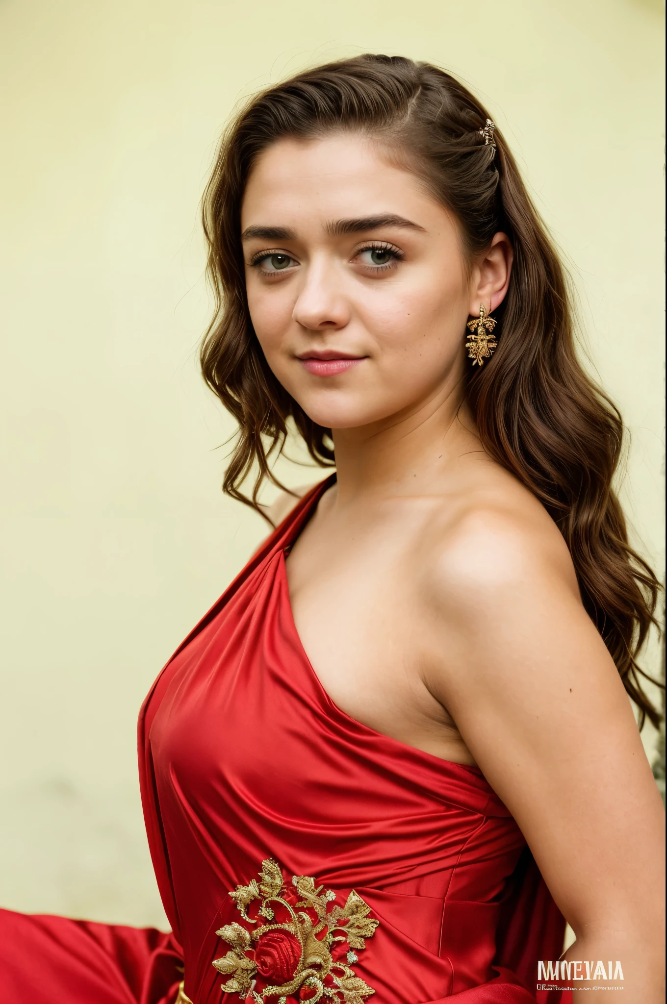 Foto RAW, Arya Stark, Extremely gorgeous lady, Arya Stark PLAYED BY MAISIE WILLIAMS, Queen Arya Stark, she a mature woman now, milf, sexy mediaeval battle dress, gladiator woman, body, 40 years old Woman, royal linen clothes, Roman slave dress, cotton dress, busty mediaeval costumes, body revealing costumes, perky breast, big natural breast, erotic costumes, lusty physique, seductive figure can capture every people's attention, Game of thrones costumes, revealing captivating figure, Mediaeval costumes, revealing clothes, A tomboy, she would rather fence than dance, warrior queen , game of thrones screen caps, Game of Thrones Series, (pele altamente detalhada: 1.2), 8k UHD, DSLR, soft-lighting, alta qualidade, grain of film, Fujifilm XT3, flawless picture, highly detailed, detailed Beauty, intricate, 32k, sharp picture,