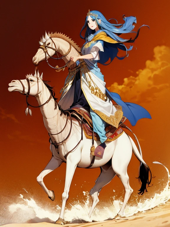 King paimon, riding camel