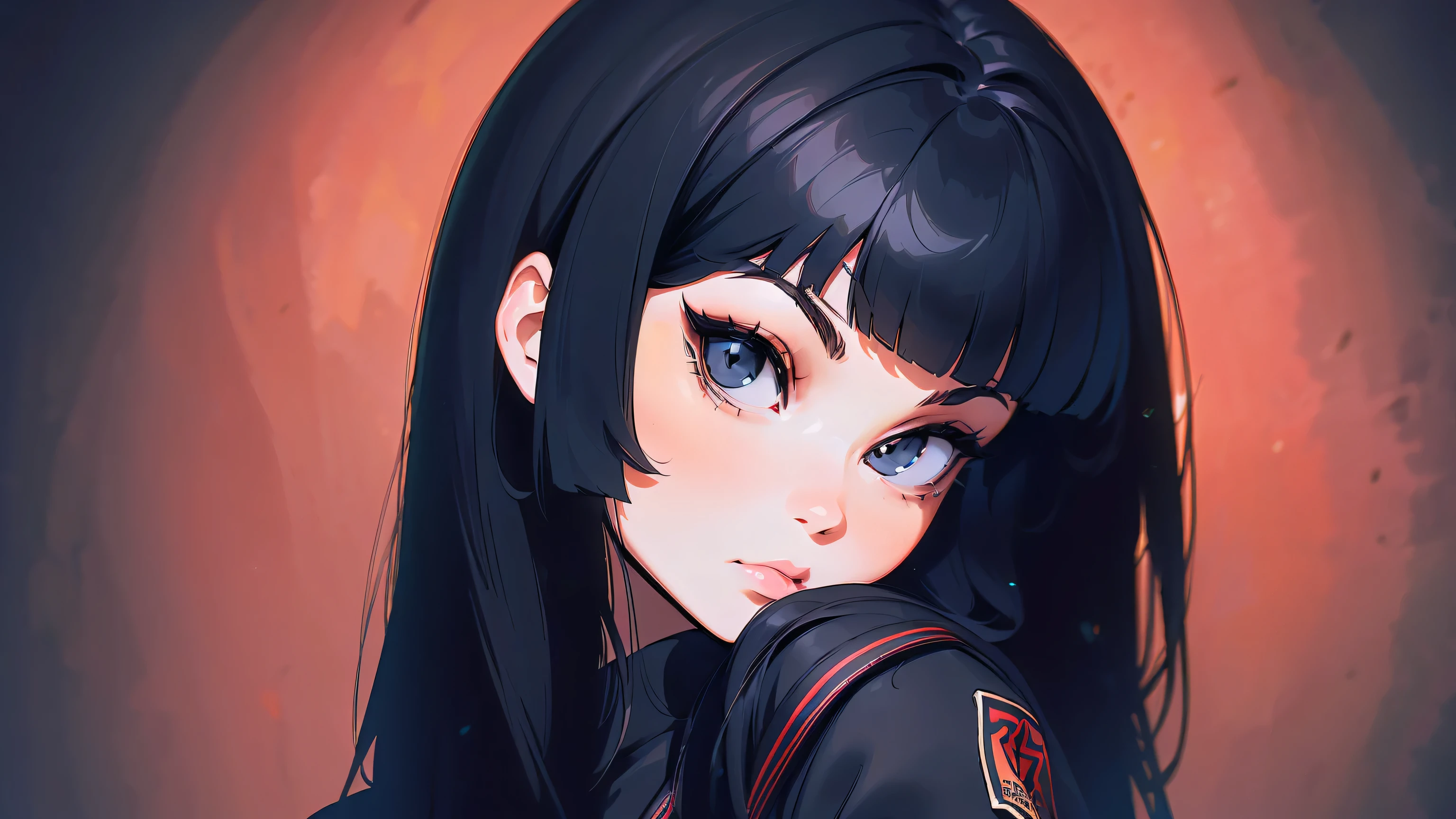 masterpiece, best quality, 1girl, solo, (Ilya Kuvshinov hairstyle), (sailor school uniform), ((top quality, ultra-detailed)), ((high resolution, extremely detailed CG, unity 8k wallpaper, by famous artist, perfect anatomy, super detailed skin, cinematic lighting, UHD, retina, anatomically correct, 1080P)), (Please draw a single one rude girl walking in a classroom school :1.3), ((1girl)), (Solo, face,17-year-old:2.0), a high school student, ((full black hair)) ((long bob hairstyle)) ((blunt short bangs)), ((long hair, straight hair fallen down and still hair)) Full limbs, complete fingers, ((perfect fingers, perfect arms)), ((detailed face)) ((sad gothic emo rude intimidating violent girl)), medium chest, medium butt, Beautiful detailed full black eyes, ((black eyes)) perfect eyes, (Detailed Lighting), (Detailed background), (in the school zone), full body view, standing, single girl (one girl), ((full body view)) ((Background is the school)), ((front body)), ((full body standing))