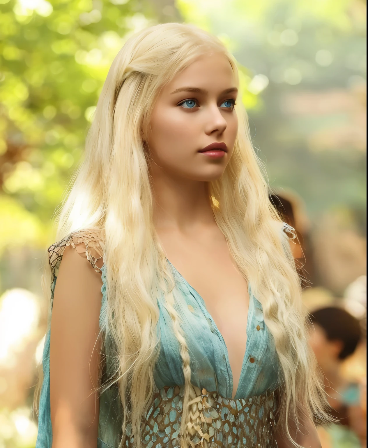 Blonde woman wearing a blue dress on the beach with the ocean in the background, Ukrainian girl, Blonde hair blue eyes, Blonde hair and blue eyes, beautiful Blonde woman, Beautiful blonde girl, Blonde braids and blue eyes, Blonde hair and big eyes, Blue eyes, blonde hair, Blonde woman, Pretty woman, Olga Buzova, Anastasia Oftshnikova, Portrait of a beautiful woman
