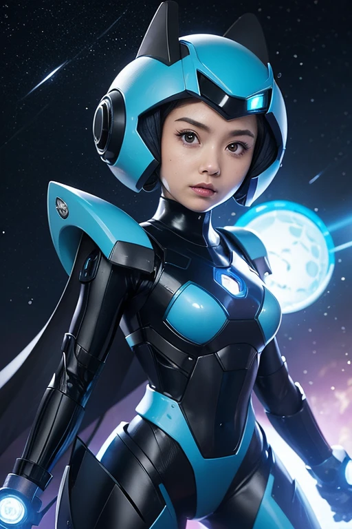 Megaman, or Rockwoman in this adaptation, is a humanoid robot created by the brilliant Dr. Light. She possesses a sleek and practical design with iconic blue armor, a helmet, and an arm cannon. The blue color scheme, combined with her trademark helmet, gives her a distinctive and recognizable appearance.
Her arm cannon, known as the Mega Buster, is a versatile weapon capable of firing energy projectiles. Similar to the original Megaman, Rockwoman can adapt and assimilate the abilities of defeated Robot Masters, granting her unique powers associated with each adversary.
Rockwoman's demeanor is characterized by determination and heroism. She is driven by the noble goal of thwarting the villainous plans of Dr. Wily and other antagonists. Despite being a robot, Rockwoman exhibits a sense of humanity, making her a relatable and enduring character in the gaming world.