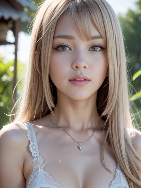 1 female, Flashy Japanese Gal, 20-year-old,((Completely naked)),((No clothes)),Double Eyes,mile, Detailed face, A sloppy smile, big ring earrings，Ring Bracelet, big flashy necklace, Rich silver eyeshadow, Gorgeous glitter makeup，Long False Eyelashes, Thick eyeliner, ((blonde, Shortcuts, Bangs hanging over the eyes:1.5))，Flashy Nails, fine grain,  Slim figure,Flat Chest, Small hips,close your eyes, Official Art，Highly detailed CG Unity 8k wallpaper, (masterpiece:1.0),(highest quality:1.0), photo shoot, 8k, Browsing Caution, High resolution, Kodak Portrait 400, Film Grain, Lens flare brilliance,Very low camera angle, View your audience, (Close-up face:1.3)