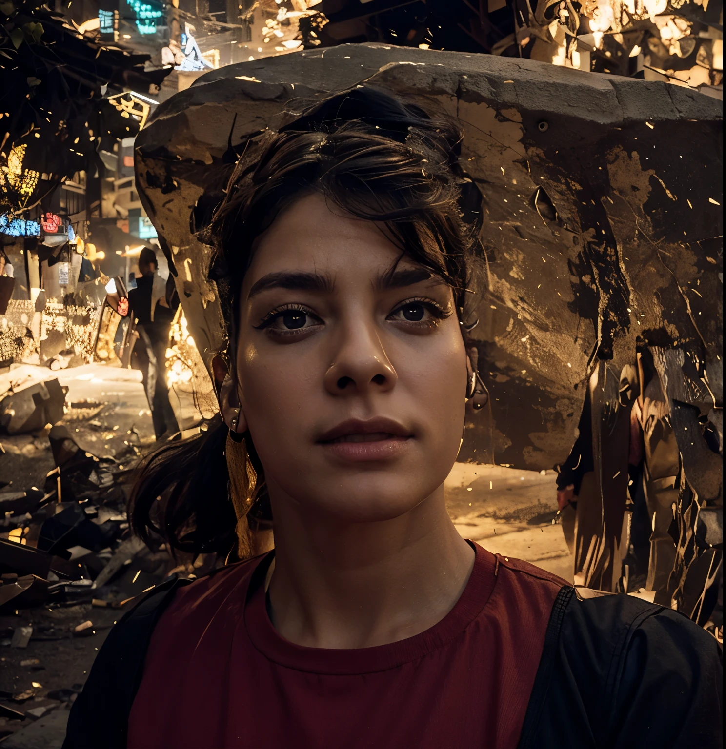 Change background cyberpunk handsome children, hd, 8k ultra