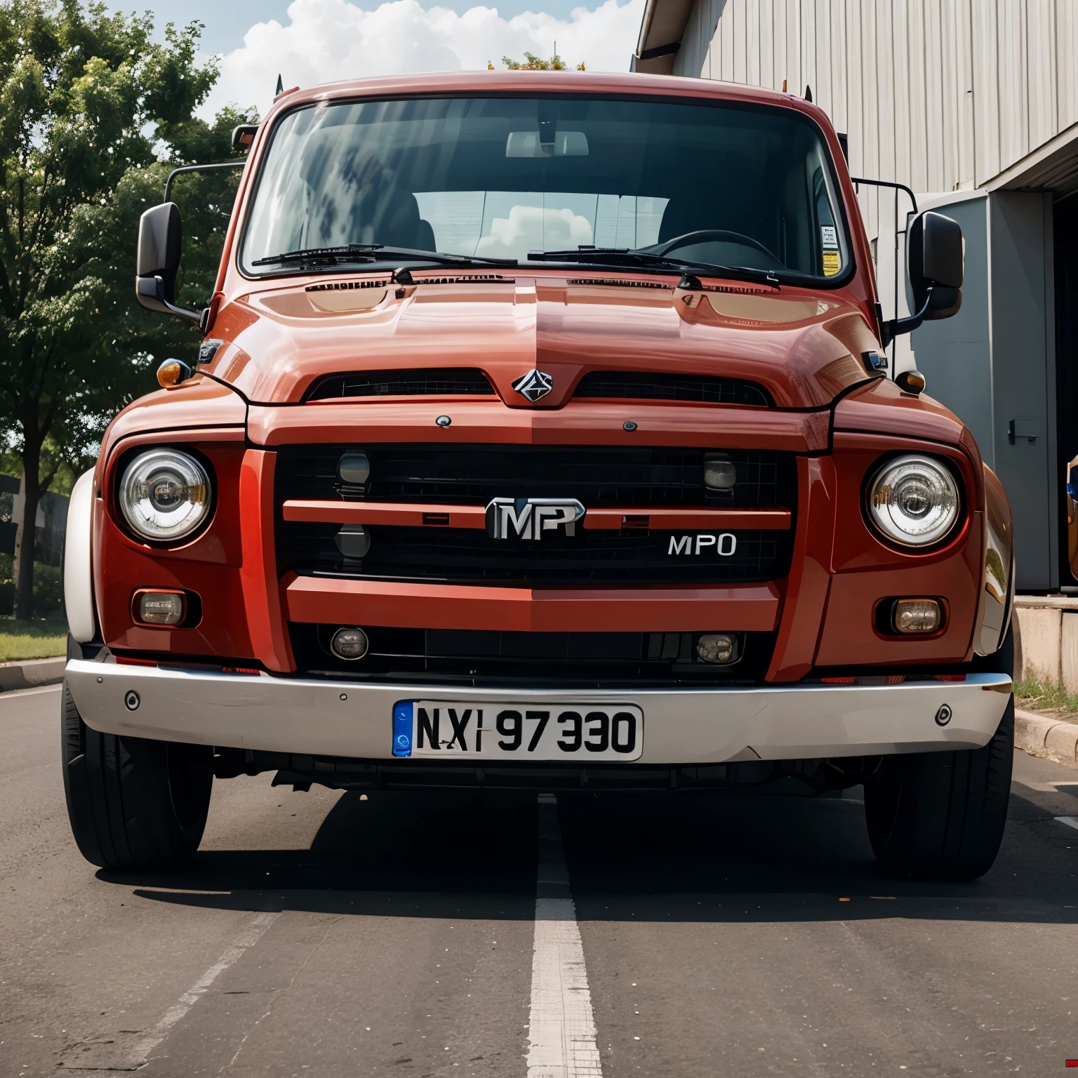 Modified European Truck with MZ-MP 303 number plates
