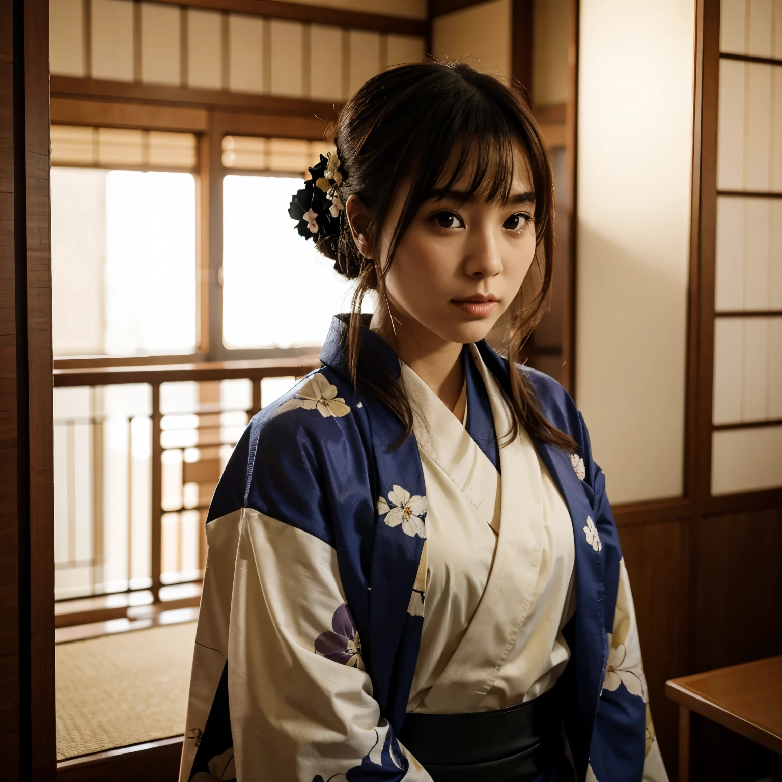 A girl with a kimono