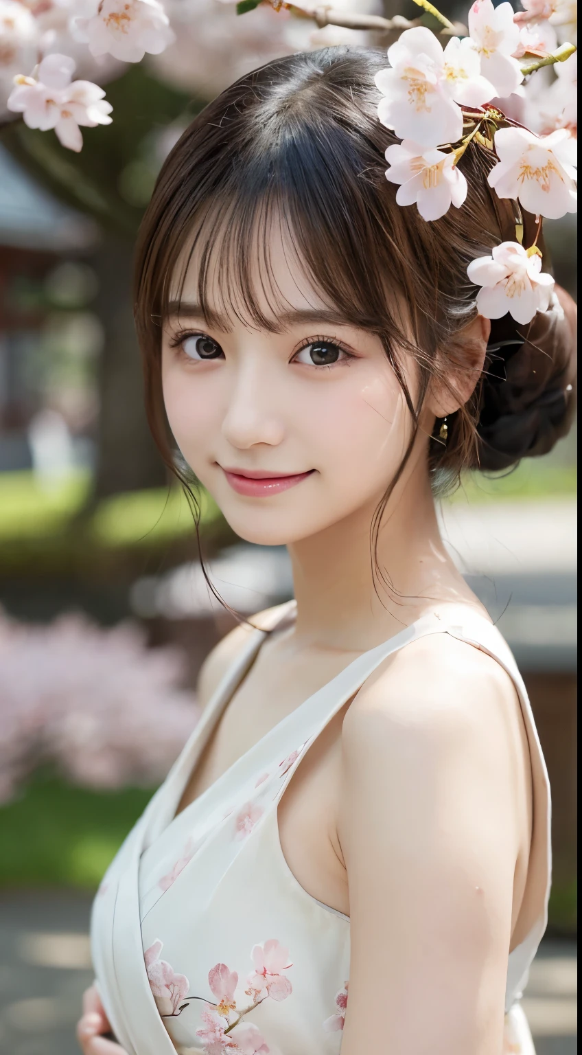 nude,professional lighting,(Photoreal:1.4), (Top image quality:1.0), (Super high resolution:1.0), 8K, Raw photography, (masterpiece:0.2), (Pueros face_v1:0.5)、(最高quality Detail:1.2)、realistic、8K UHD、High resolution、(1 girl:1.2)、超detailedな、High quality textures、intricate details、detailed、Very detailed CG、High quality shadows、Beautiful and delicate face in every detail、Beautiful and delicate eyes in every detail、(symmetrical eyes:1.2),Depth of bounds written、ray tracing,1 girl, japanese girl, (natural smile:1.4),cute, thin, , Stand in a graceful posture at a traditional shrine. , Hair decorated with elegant and delicate kanzashi, and a gentle expression. (Against the backdrop of a shrine with cherry blossoms in full bloom:1.4)、Soft light on a spring afternoon、Adds tranquility to the scene. Render in a realistic style with meticulous attention to detail, High resolution画像.sky porn, magic hour, (realistic:1.3), 細かくdetailedに, quality, (table top:1.2), (realistic:1.2), (最高quality), (複雑なdetailed), dramatic, ray tracing, photograph, +roller