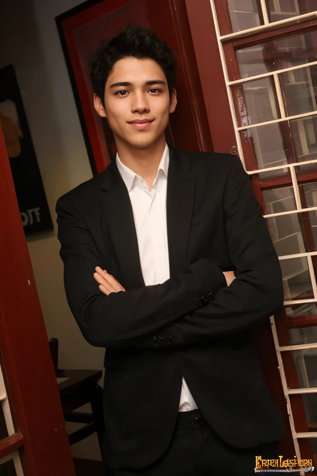 Photorealsitic, 8k full-length portraits, a handsome, Male, 15 years old, Gentle expression, TOKYOcty, Winters, Shibuya in the background