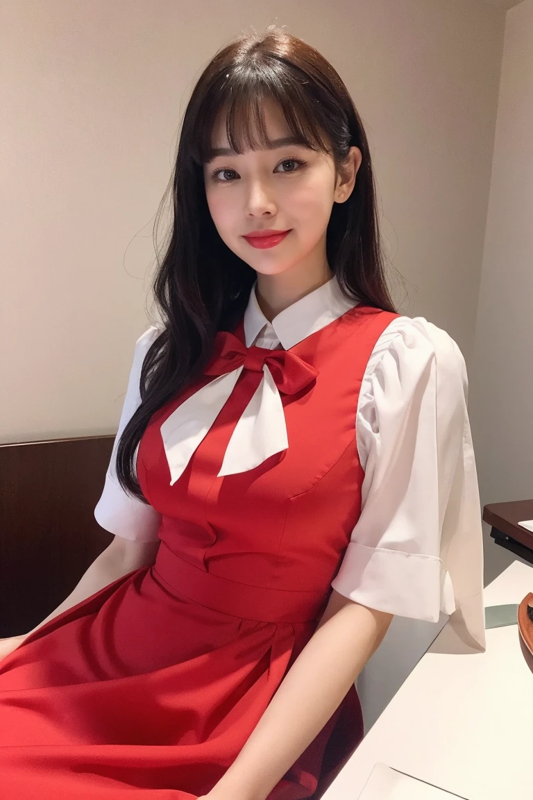 super fine illustration, solo, dynamic angle, an extremely cute and beautiful girl, highly detailed beautiful face and eyes, (masterpiece:1.2), (best quality:1.2), wallpaper 8k CG, very precise detailed, highres, look at viewer, a cartoon girl sitting in a chair with blood and crystals all around her, 1girl, solo, hat, sitting, flandre scarlet, wings, blonde hair, ascot, red vest, skirt, short sleeves, mob cap, red eyes, red skirt, wrist cuffs, y sleeves, puffort sleeves, shirt, vest, crystal, white headwear, (smirk, evil smile:1.1), socks, hat ribbon, cross her legs, clenched fist, bloody fist, medieval western-style building, red chair,Flandre Scarlet,