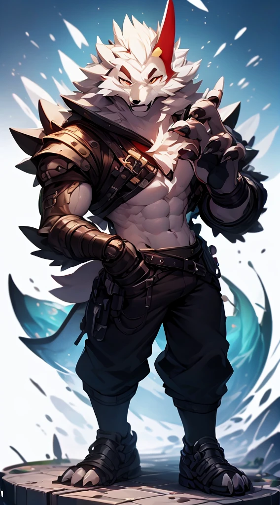 Ciberpunk, oculos de sol, (mechanical lobo claws), long arms, ombros largos, hands with claws, obra de arte, (super detalhado), (antropomorfismo animal), tema gangster, lobo, bonito, sobretudo, luzes fracas, smoke, sombra, Paisagem urbana corrupta, Mais alta qualidade, monofocal, (desnatação: 1.1), Man muscle, corpo todo, Intricado (alto detalhe: 1.1),