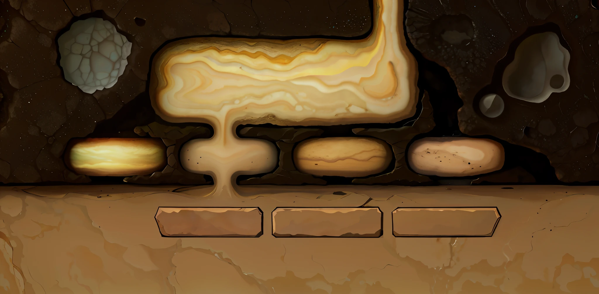 Geological layers,Transverse section,mire,dirt ground。