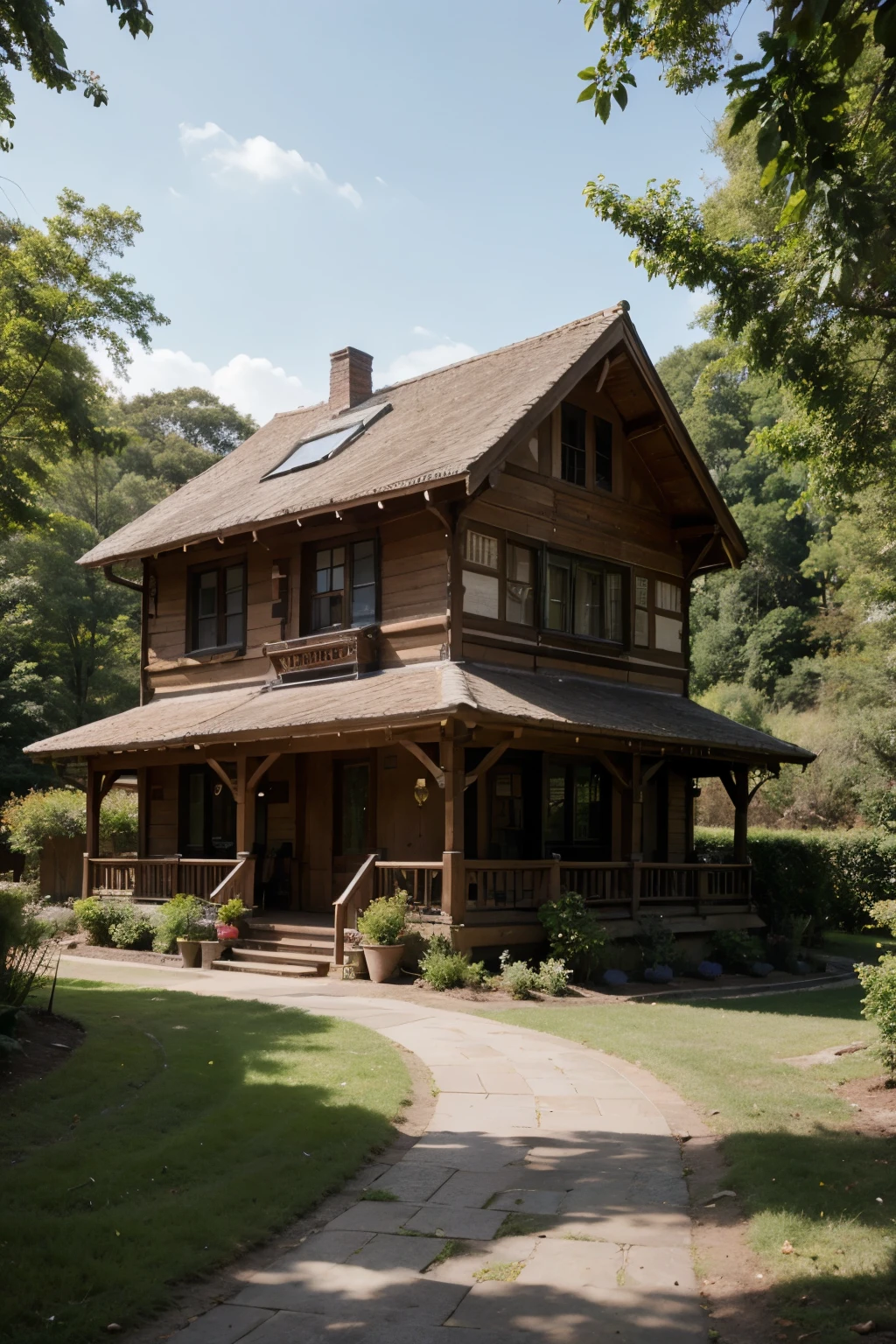The exquisite beauty house, and nature illust